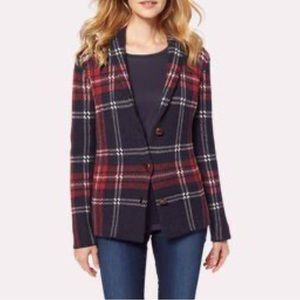Pendleton GLASGOW CARDIGAN BLAZER BLACK STEWART TARTAN SIZE M